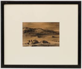 Manner of Hercules Brabazon Brabazon (1821-1906) -Ink Wash, Misty Lake