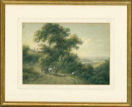 Joseph Mossmer (1780-1845)   - 1810 Watercolour, The Road Home