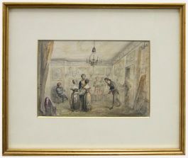 Early 19th Century Watercolour - Hussar Officer