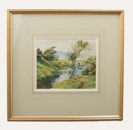 PLS - Framed Mid 20th Century Watercolour, By the Riverside