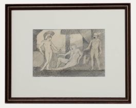 Richard Box - 1973 Graphite Drawing, Classical Figures