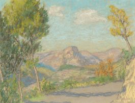 Charles Joshua Kelsey (1871-1960) - Mid 20th Century Pastel, French Hillside