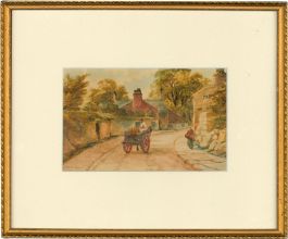 David W. Haddon (fl. 1884-1911) - Framed Watercolour, Horse and Cart Scene