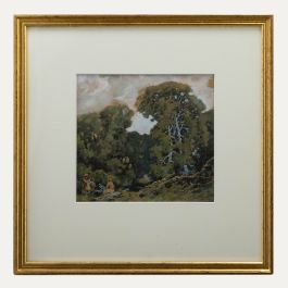 H. Draper  - Early 20th Century Watercolour, Collecting Kindling