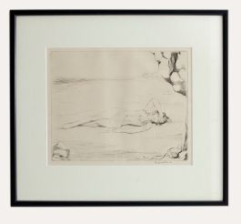 Margaret Cane - 20th Century Etching, Muse on the Shore