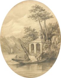 Early 20th Century Graphite Drawing - William Tell's Chapel