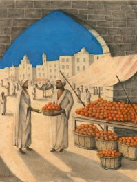 A. K. Greaves - 20th Century Watercolour, The Pomegranate Seller