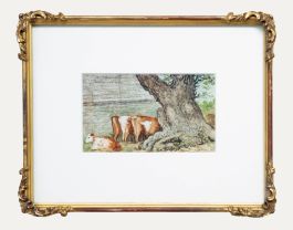 Ushleworth  - Framed 19th Century Watercolour, Under the Oak