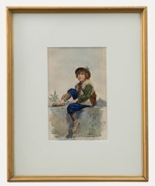 Follower of Adriano Bonifazi - Early 20th Century Watercolour, An Italian Boy