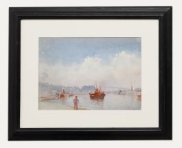 Framed Mid 20th Century Watercolour - Sailor on the Shore