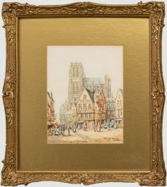 Henry Schafer (1854-1915) - Early 20th Century Watercolour, Abbeville, Normandy