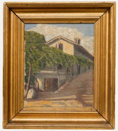 Reineu - French School 1940 Oil, Village Street