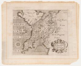 After William Hole - 18th Century Engraving, Map of Caernarvonshire, Wales