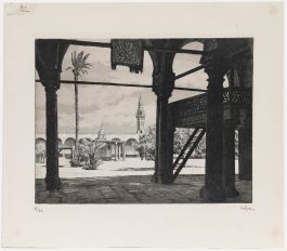 Frederick Halpern (b.1909) - Early 20th Century Etching, Courtyard in Cairo