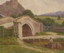 Alfred Bennett Bamford (fl.1880-1930) - Early 20th Century Oil, Boat by the Bridge