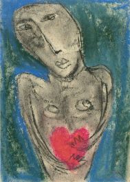 Louise McClary (b.1958) - Framed Contemporary Pastel, Heavy Heart
