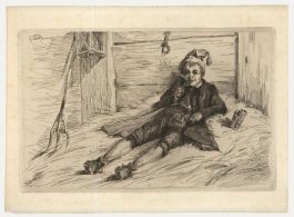 After Carl Schloesser (1832-1914) - A Pair of Etchings, Before & After
