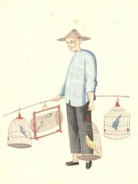 Early 20th Century Watercolour - The Bird Catcher