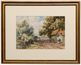 John E. Key - Framed Mid 20th Century Watercolour, Heading Out to Pasture