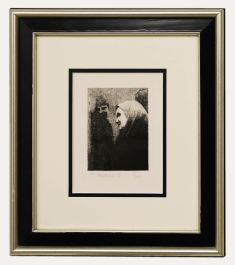 Ukranian Framed Contemporary Etching - Variations IX