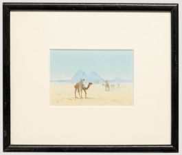 Miniature Mid 20th Century Watercolour - Pyramids of Giza