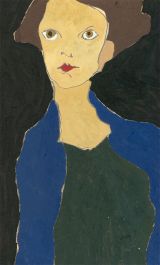 Ben Carrivick - Contemporary Oil, Woman with a Blue Scarf