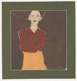 Ben Carrivick - Contemporary Oil, Red & Orange Outfit