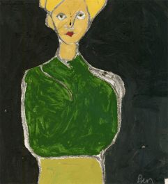 Ben Carrivick - Contemporary Oil, A Green Jumper