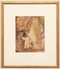 George Cattermole (1800-1868) - Framed Watercolour, In the Palace Gardens