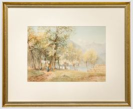 John Varley Jnr (1850-1933) - Framed Watercolour, The End of Lago Maggiore