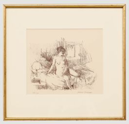Bernard Dunstan (1920-2017) - Framed Limited Edition Lithograph, Seated Nude