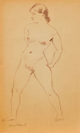 Georges Pacouil (1903-1996) - Mid 20th Century Pastel, Athletic Pose