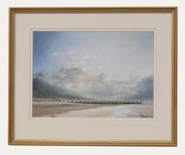 Christopher Stolworthy - Framed Contemporary Pastel, Sun on the Shoreline