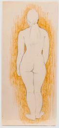 E.P. Clapholt - Mid 20th Century Pastel, Nude in Yellow
