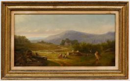 Enrico Altrui - Framed Late 19th Century Oil, Tree Felling