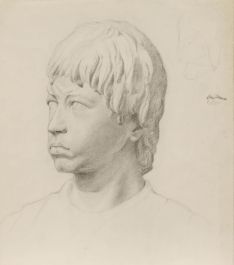 William Kerry - Early 20th Century Graphite Drawing, Classical Head Study