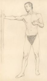 Lorna Bing (1897-1993) - 1920 Graphite Drawing, Standing Male II