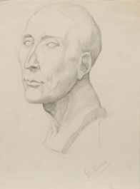 William Kerry - Early 20th Century Graphite Drawing, Bust of Niccolò da Uzzano