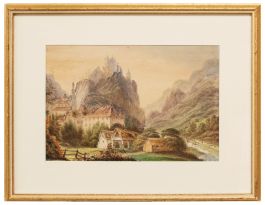 Late 19th Century Watercolour - The Rhone Valley, France.