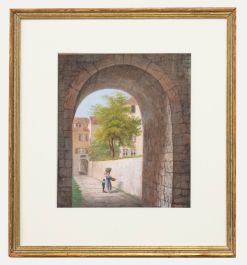 19th Century Watercolour - Back from the Market
