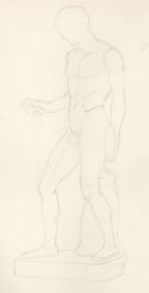 Lorna Bing (1897-1993) - 1915 Graphite Drawing, Discus Thrower