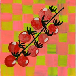 Jemma Jamie - Contemporary Gouache, Cherry Tomatoes