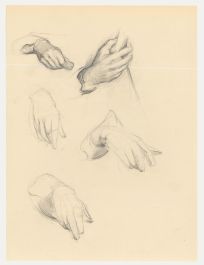 Attrib. John Cluysenaar (1899-1986) - Graphite Drawing, Study of Hands 