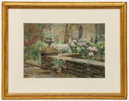R. S. Mayer - 1920 Watercolour, A Garden in Dickens' Land