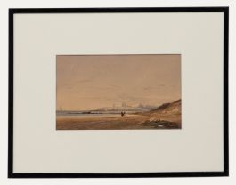 19th Century Watercolour - Coastline in the Moonlight
