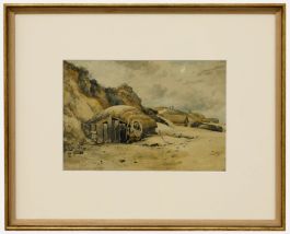 Edward William Cooke RA (1811-1880) - Framed Watercolour, On the Cornish Coast 