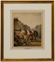 Pieter Frederick van Os (1808-1892) - 20th Century Oil, A Horse Watering