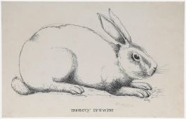 William Henry Ladd - Early 20th Century Pen and Ink Drawing, Sketch of a Rabbit