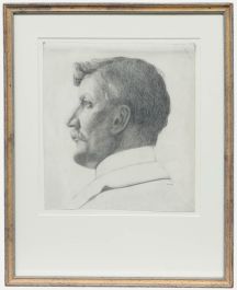 William Henry Ladd - 1912 Graphite Drawing, Portrait of a Gentleman in Profile