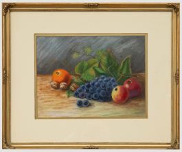 Framed Mid 20th Century Pastel - Still Life of Fruit
